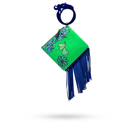 Printed Margarita Madness Square Wristlet (Choose peace)