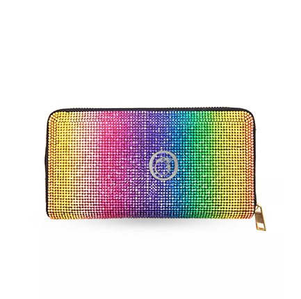 Rainbow Crystal Rhinestone Wallet