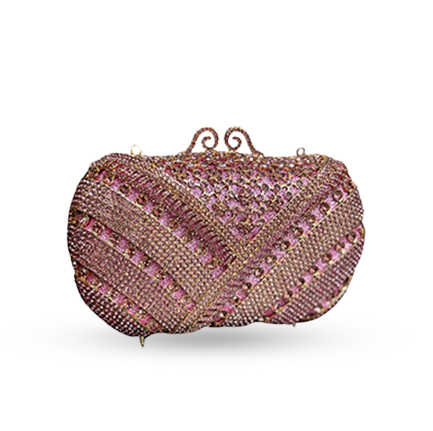 Pink Crystal Clutch