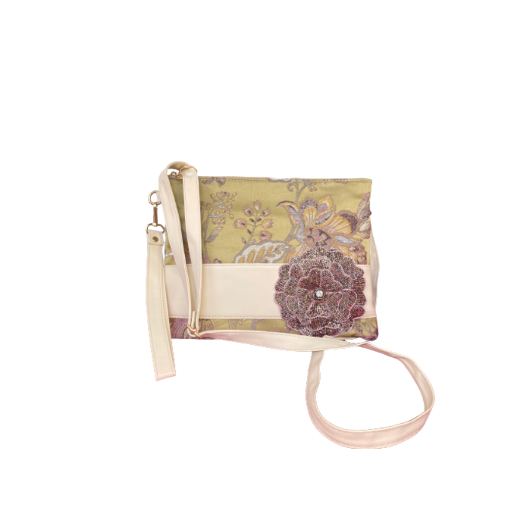 Embroidered wristlet