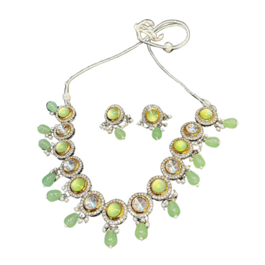 Mint Green Kundan Neckpiece