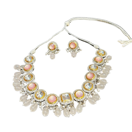 Peach Kundan Neckpiece